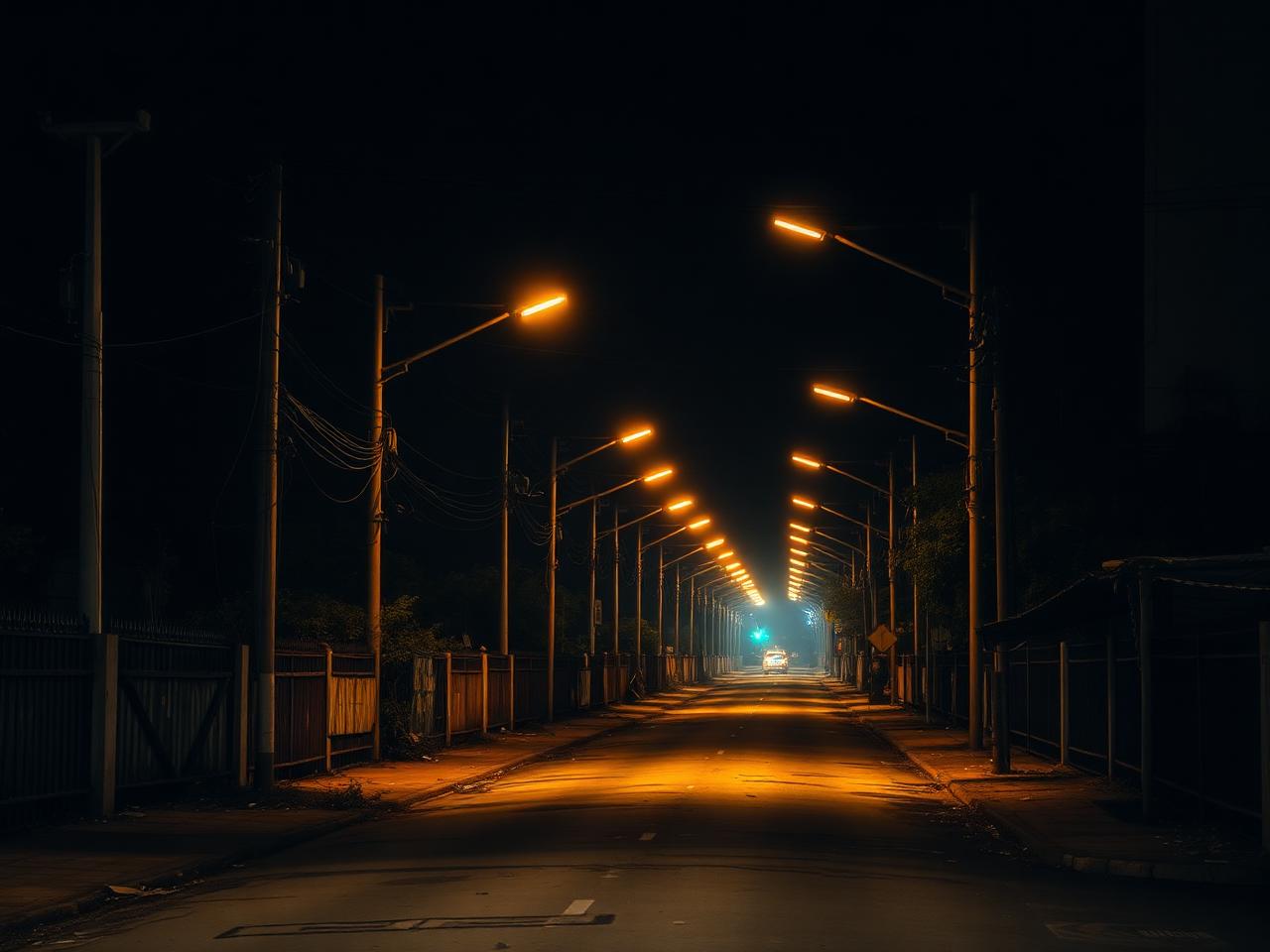 Iluminação pública obsoleta com vapor de sódio