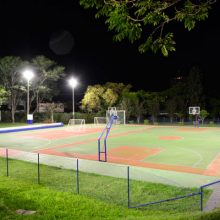 Iluminação LED para quadra de tênis vôlei campo de futebol